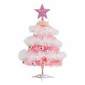 45/60CM Świecąca Różowa Mini Choinka Sztuczna Choinka Świąteczna ze Światełkami Ozdoba na Biurko Dekoracje na Przyjęcie Bożonarodzeniowe 2025